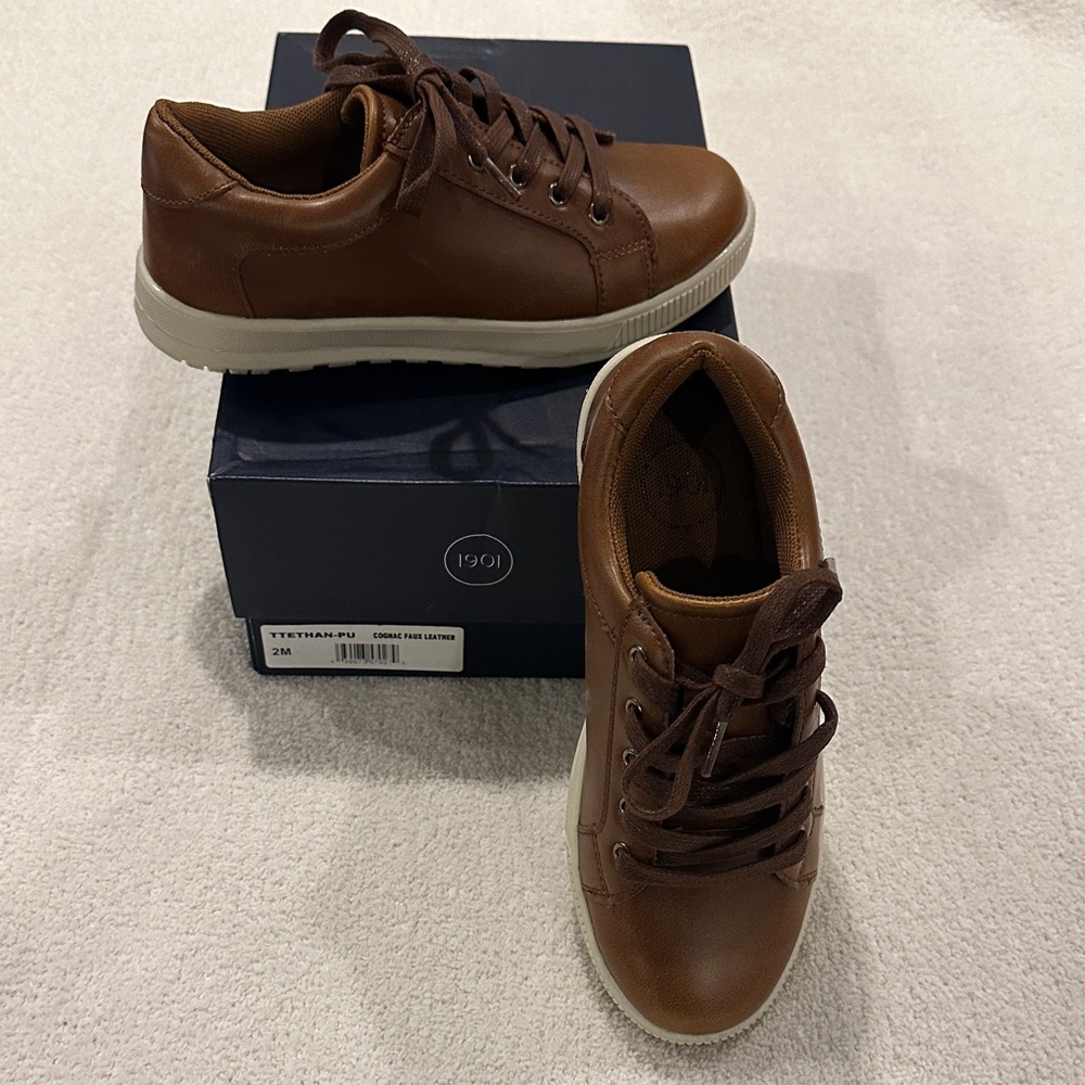 1901 Men's Tan Leather Sneakers